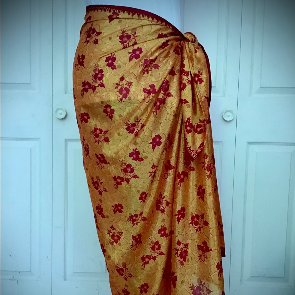NWOT Handmade Sarong made from Vintage Sari Fabric